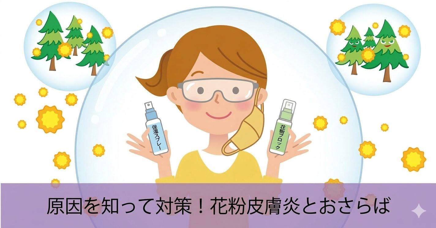 【専門医解説】花粉による肌荒れ・皮膚炎の原因と対策|赤みやかゆみを防ぐバリア機能の守り方