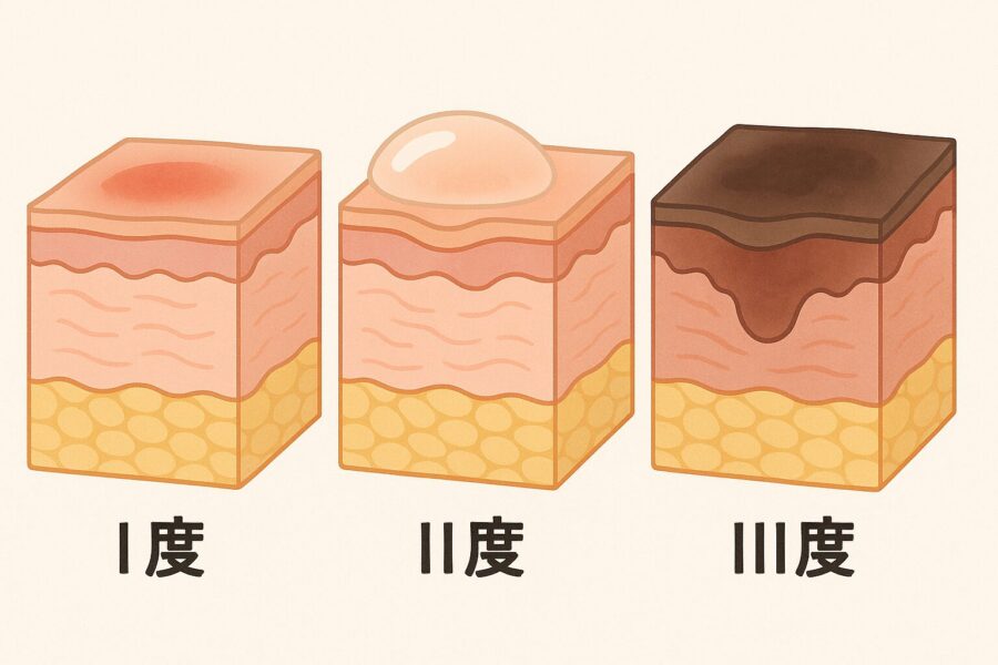 やけどの深さによる分類